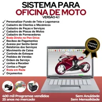 Sistema OS Oficina Mecânica MOTO, Vendas, Controle de Estoque e Financeiro v4.1 — imagem principal