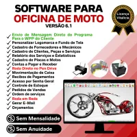 Software OS Oficina Mecânica Moto com Check List, Vendas, Estoque e Financeiro v6.1 Plus + — imagem principal