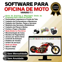 Software OS Oficina Mecânica Moto com Check List, Vendas, Estoque e Financeiro v7.1 Plus + WhatsApp — imagem principal
