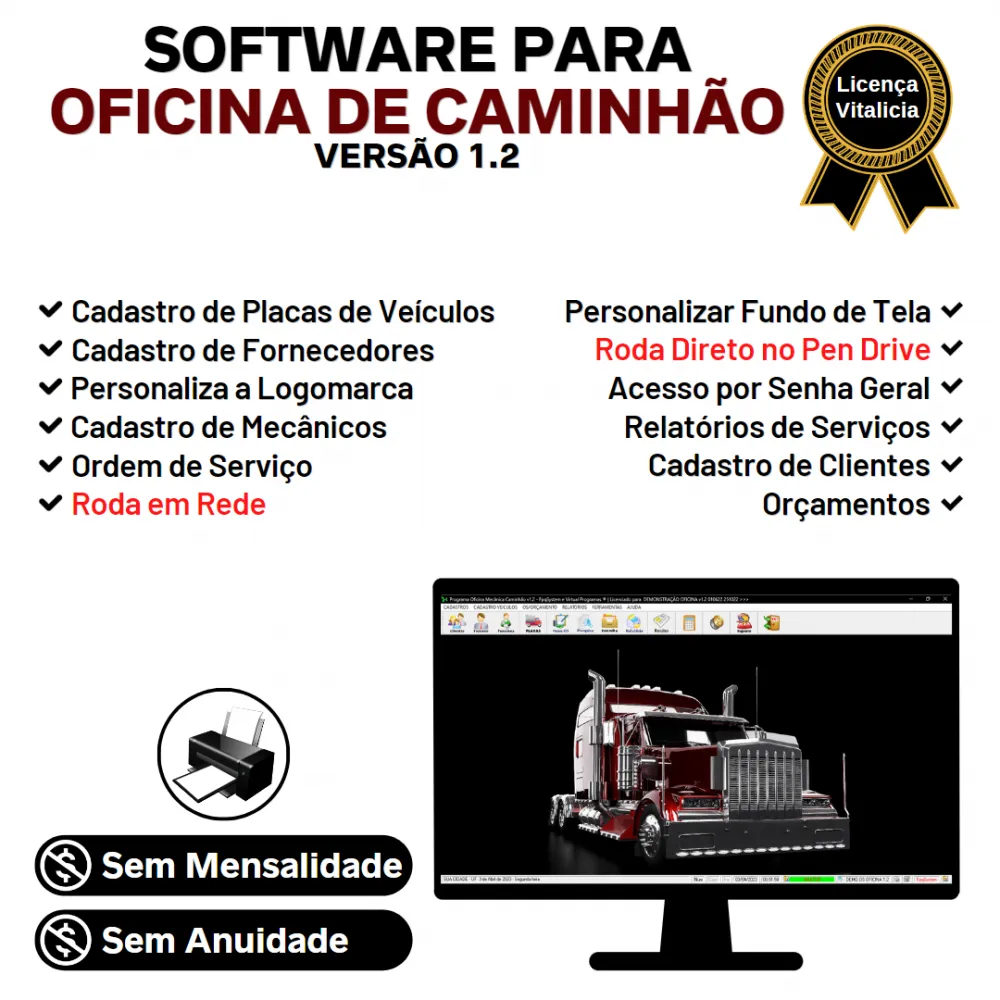 Software OS Oficina Mecânica Caminhão v1.2