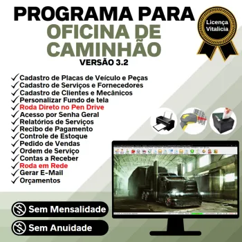 Programa OS Oficina Mecânica Caminhão + Vendas + Estoque v3.2