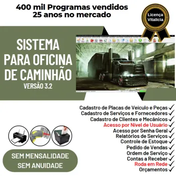 Sistema OS Oficina Mecânica Caminhão + Vendas + Estoque v3.2