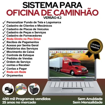 Sistema OS Oficina Mecânica Caminhão + Financeiro v4.2