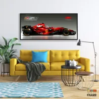 Quadro Decorativo Fórmula 1 Ferrari Marlboro 130x60 Moldura Preta  - Foto 7