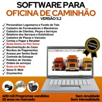 Software OS Oficina Mecânica Caminhão com Check List, Vendas, Estoque e Financeiro v5.2 Plus — imagem principal