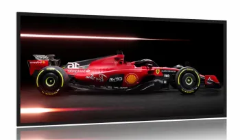 Quadro Decorativo Ferrari F1 130x60 Moldura 2x2 