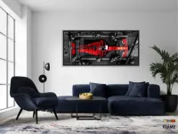 Quadro Decorativo Ferrari F1 Troca Pneus m2 130x60 Moldura 2x2  - Foto 5