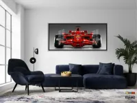 Quadro Decorativo Fórmula 1 Ferrari Carro 130x60 Moldura 2x2 - Foto 5