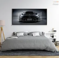 Quadro Decorativo Mercedes Carro 130x60 Moldura 2x2 - Foto 3