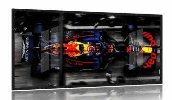 Quadro Decorativo Red Bull Troca Pneus 130x60 Moldura 2x2
