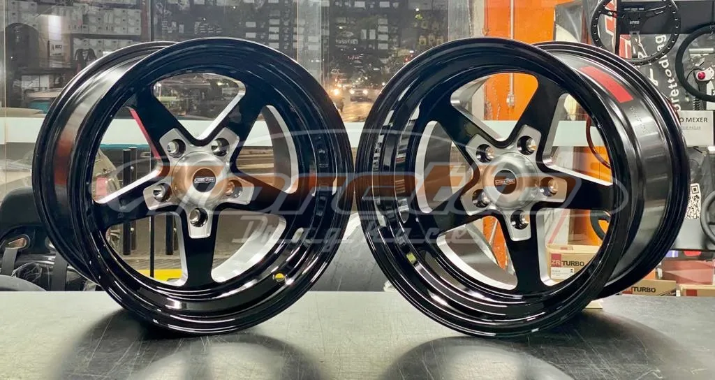 Rodas SPORT STAR II BLACK Aro 15 Tala 10 5X114  - VISION WHEEL(PAR) (FRETE A COBRAR NO DESTINO)