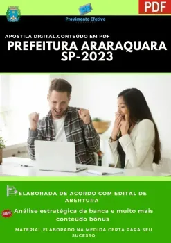 Apostila Prefeitura Araraquara SP Técnico em Contabilidade 2023