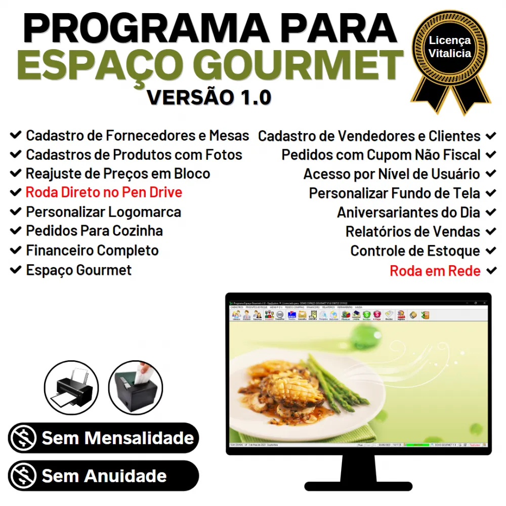 Programa Espaço Gourmet + PDV e Financeiro v1.0 - FPQsystem