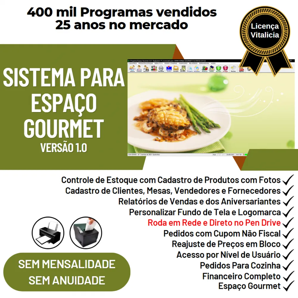Sistema Espaço Gourmet + PDV e Financeiro v1.0 - FPQsystem