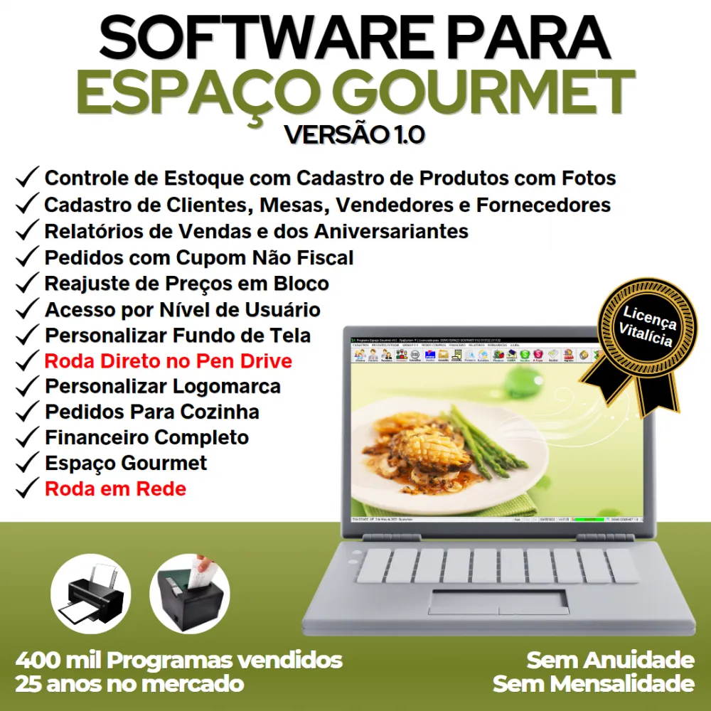 Software Espaço Gourmet + PDV e Financeiro v1.0 - FPQsystem