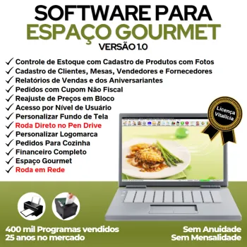 Software Espaço Gourmet + PDV e Financeiro v1.0 - FPQsystem
