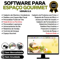 Software Espaço Gourmet + PDV + Controle de Mesas e Financeiro v2.0 - Plus - FPQsystem — imagem principal