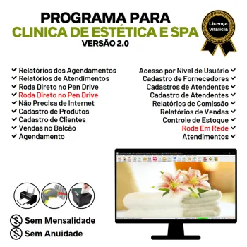 Programa Clinica de Estética e SPA com Agendamento e Vendas v2.0 - FPQsystem