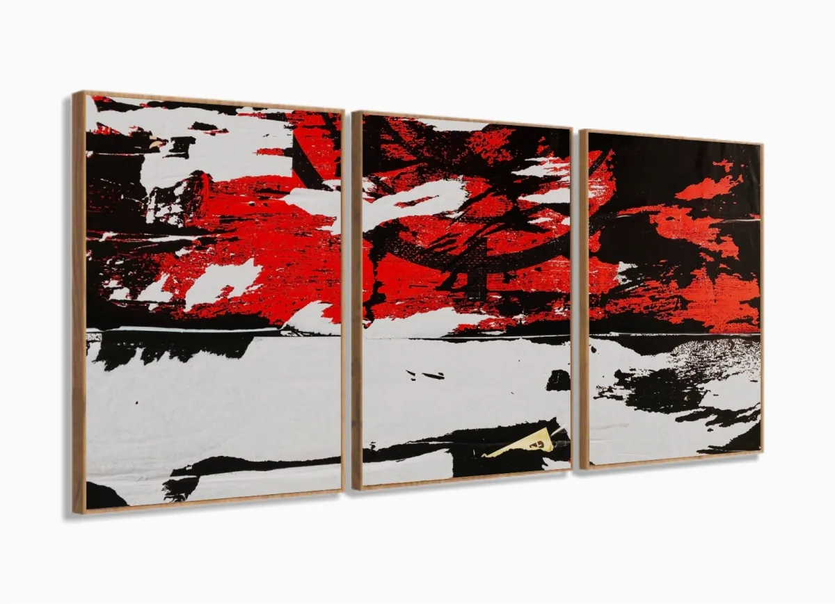 Quadro Decorativo Abstrato Arte Moderna 120x60 3 pçs Imagem