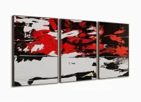 Quadro Decorativo Abstrato Arte Moderna 120x60 3 pçs - Foto 2