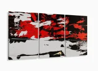 Quadro Decorativo Abstrato Arte Moderna 120x60 3 pçs - Foto 5