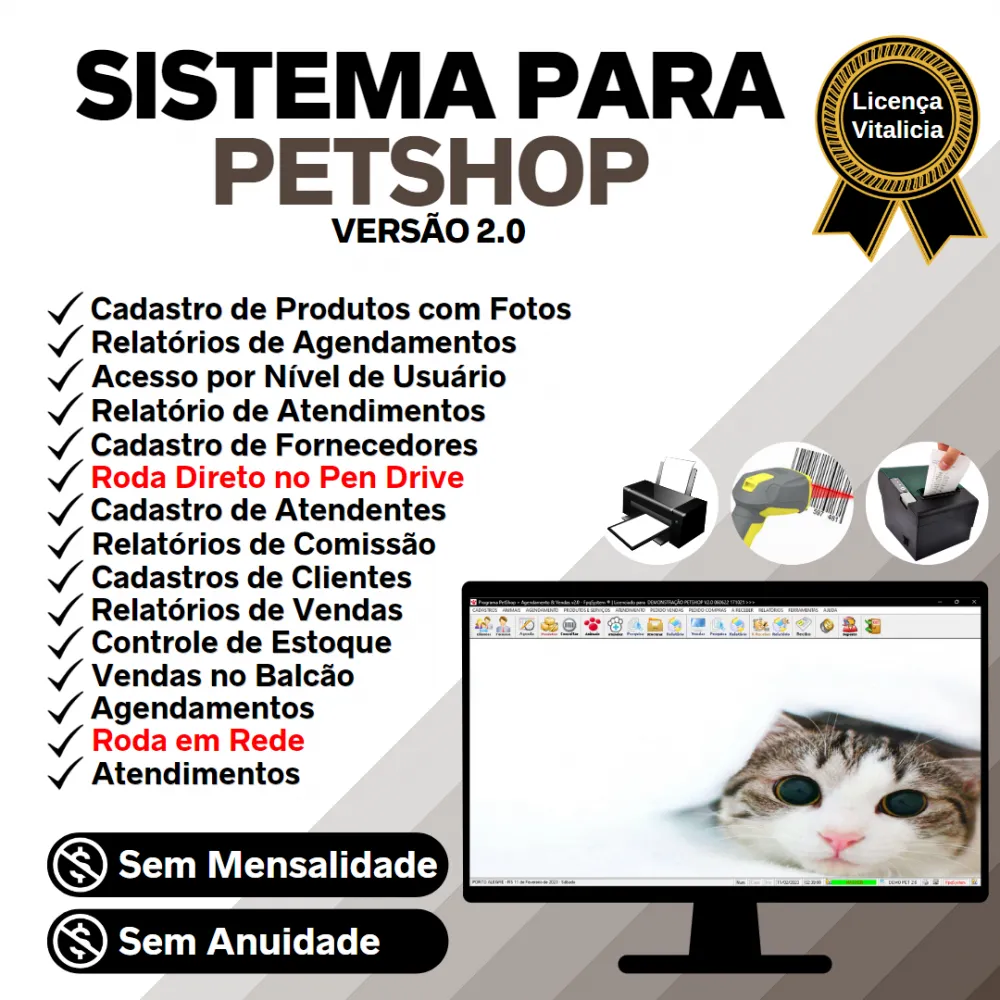 Sistema para PetShop com e Agendamento e Vendas v2.0 - FPQsystem