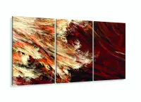 Quadro Decorativo Abstrato Fractal 120x60 3 pçs sala quarto - Foto 5