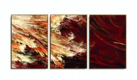 Quadro Decorativo Abstrato Fractal 120x60 3 pçs sala quarto - Foto 6