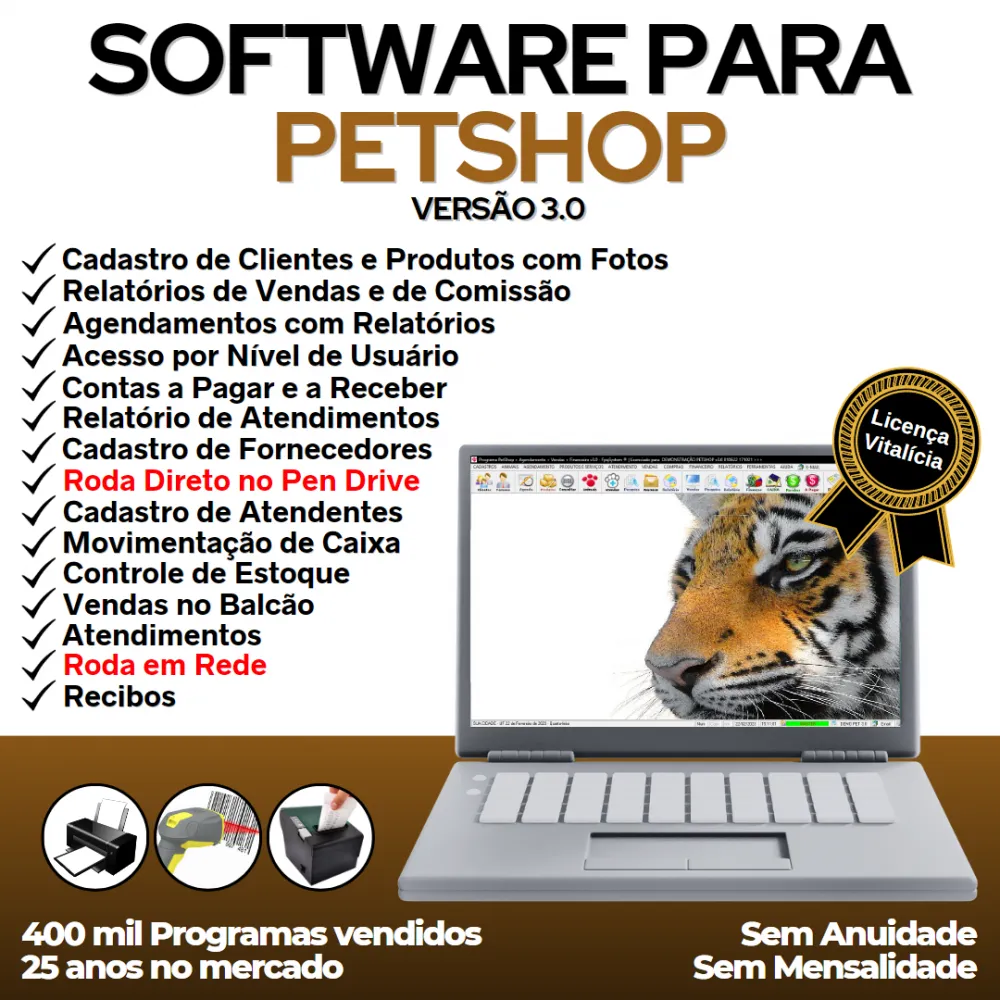 Software para Petshop e Agropecuária com Agendamento, Vendas e Financeiro v3.0 - FPQsystem