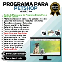 Programa para Petshop com Agendamento, Vendas e Financeiro v5.0 Plus + WhatsApp - FPQsystem — imagem principal