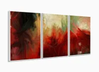 Quadro Decorativo Abstrato para Hall 3 Peças para Hall com moldura filete - Foto 4