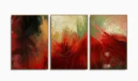 Quadro Decorativo Abstrato para Hall 3 Peças para Hall com moldura filete - Foto 6