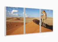 Quadro Decorativo Animais Deserto 120x60 com moldura filete - Foto 4