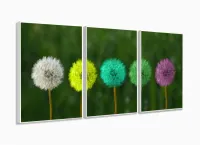 Quadro Decorativo Paisagem Dente de Leão Cores Arte com moldura filete - Foto 4