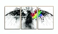 Quadro Pink Floyd Rock Dark Side Águia 3 Telas 120x60 com moldura filete - Foto 6