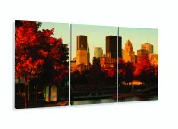 Quadro Decorativo Cidade Montreal Canadá Mosaico com moldura filete - Foto 5