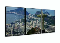 Quadro Decorativo Cristo Redentor Rio de Janeiro - Tela em T com moldura filete - Foto 3