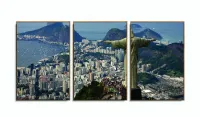 Quadro Decorativo Cristo Redentor Rio de Janeiro - Tela em T com moldura filete - Foto 6