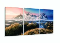 Quadro Decorativo Montanhas Neve Paisagem 120x60 com moldura filete - Foto 5