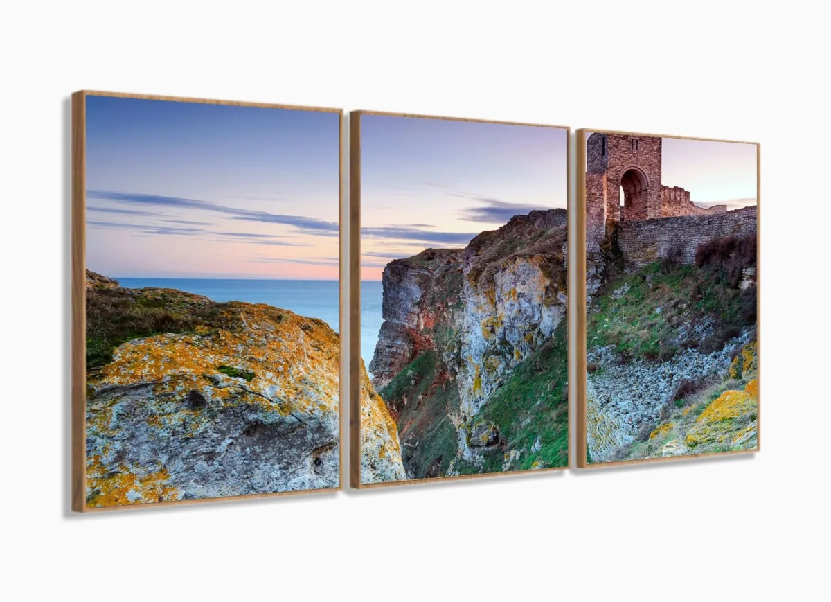 Quadro Decorativo Montanhas Paisagem 120x60 com moldura filete Imagem