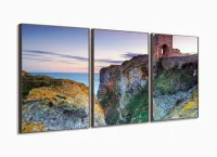 Quadro Decorativo Montanhas Paisagem 120x60 com moldura filete - Foto 2