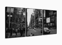 Quadro Decorativo New York Retrô - Vintage - Tela Em Tecido com moldura filete - Foto 3