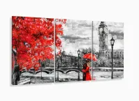 Quadro Decorativo Paisagem Casal Sala Quarto 120x60 com moldura filete - Foto 5