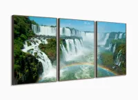 Quadro Decorativo Paisagem Cataratas Do Iguaçu - 120x60 com moldura filete - Foto 2