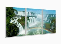Quadro Decorativo Paisagem Cataratas Do Iguaçu - 120x60 com moldura filete - Foto 4