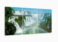 Quadro Decorativo Paisagem Cataratas Do Iguaçu - 120x60 com moldura filete - Foto 5