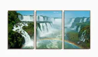 Quadro Decorativo Paisagem Cataratas Do Iguaçu - 120x60 com moldura filete - Foto 6