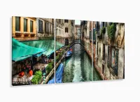 Quadro Decorativo Paisagem de Veneza Itália - Tela em Tecido com moldura filete - Foto 5