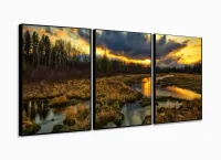 Quadro Decorativo Paisagens - Terra - Natureza - Tela Em Tecido com moldura filete - Foto 3