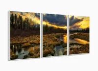 Quadro Decorativo Paisagens - Terra - Natureza - Tela Em Tecido com moldura filete - Foto 4